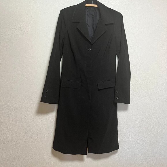 Johnny Was Black Duster Jacket Trench Coat Women Size S - Picture 2 of 15